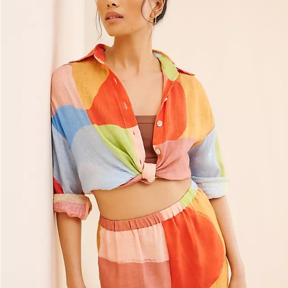 Vitamin A 100% Linen Shorts Multicolor